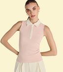 Claudia sleeveless polo shirt