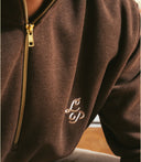 Herringbone 1/2 zip jacket - Cream
