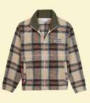 Veste Cherubini en lainage - Beige à carreaux