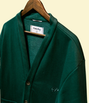 French terry cardigan - Forest green