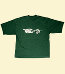BIRD T-shirt - Beige with blue embroidery