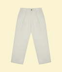 Reverse pleated trousers - Ivory
