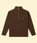 Veste Herringbone 1/2 zip - Café