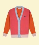 Cardigan Glizière en laine - Flamingo