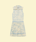 Robe à plis en tricot - Bleu botanique