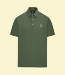 Polo manche courte Tweed Snap - Vert chasse