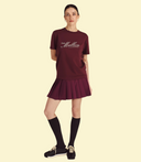 Chandail manche courte Club Malbon - Rouge mahogany