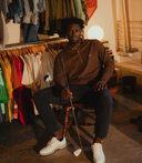 Veste Herringbone 1/2 zip - Café