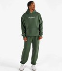 Hoodie manche longue Fresque - Olivine