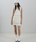 Robe à plis en tricot - Bleu botanique