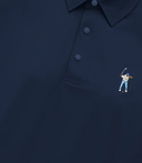 Polo manche courte Snap - Bleu minuit