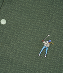 Polo manche courte Tweed Snap - Vert chasse