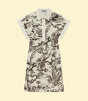robe à manches retroussées - Brun botanique