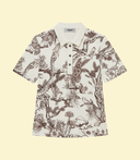 Polo à motifs - Brun botanique